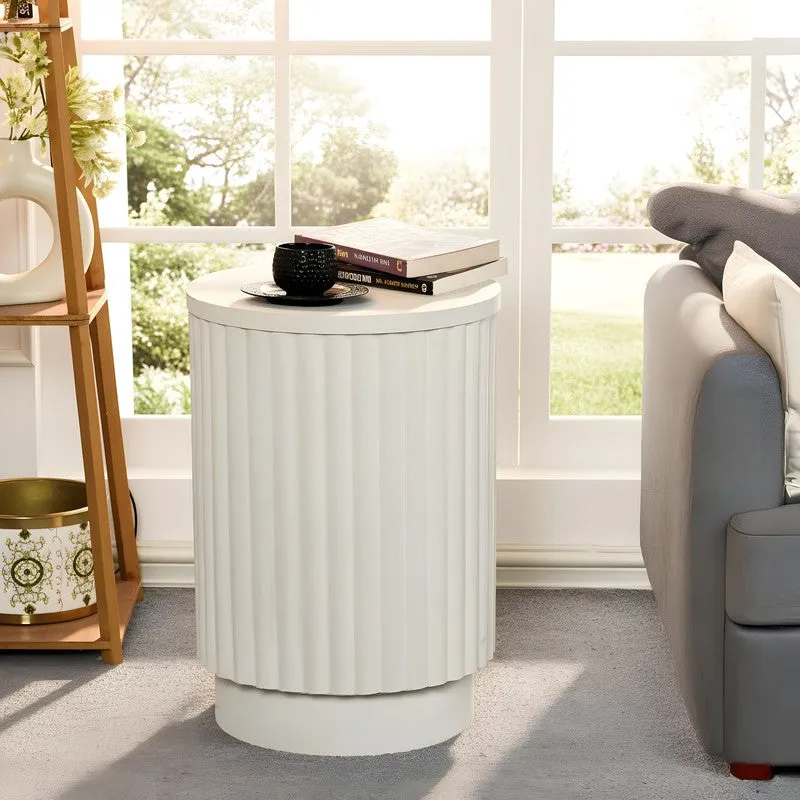 Cynaro Side Table - White media 5