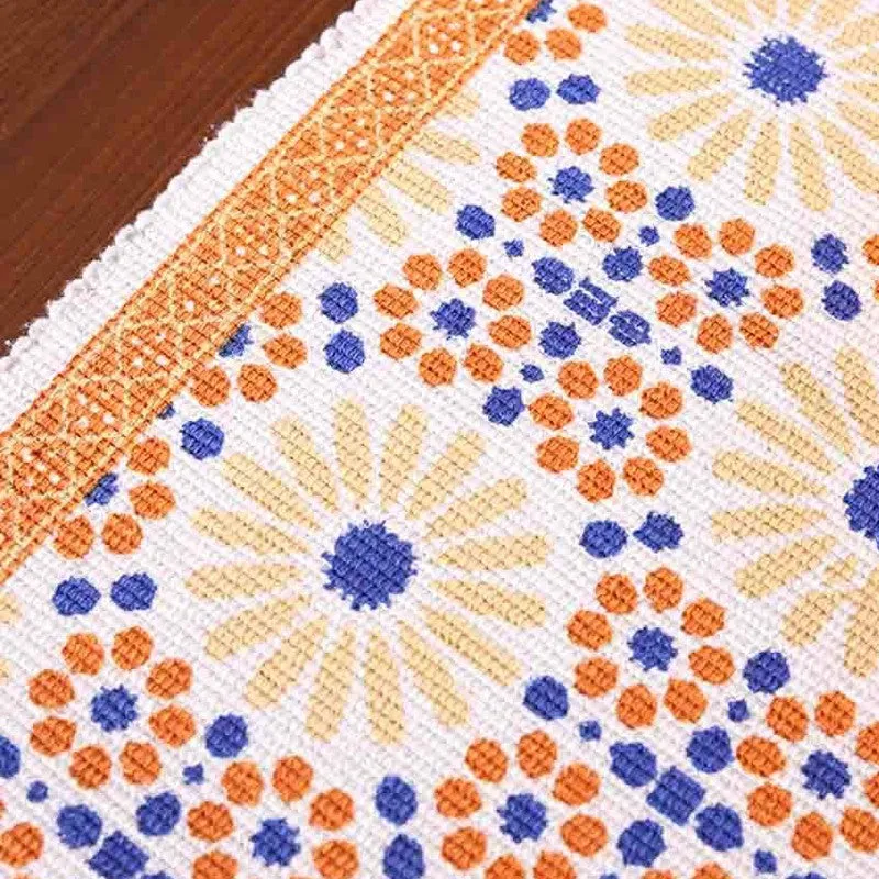 Cindra Handwoven Tasseled Cotton Table Runner media 6