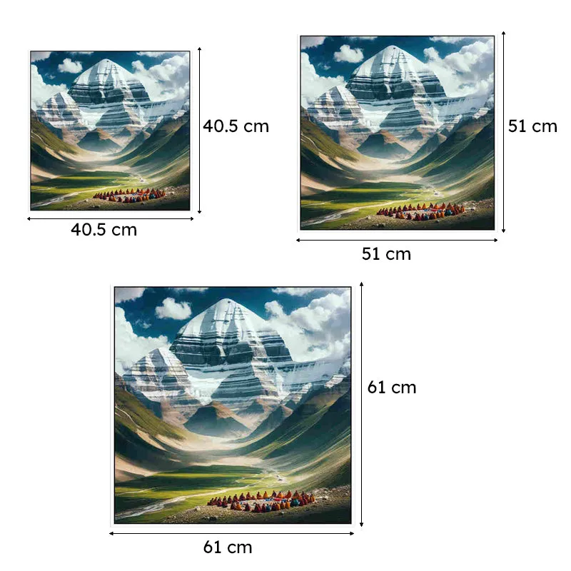 Serene Peaks Canvas Wall Art With Frame media 6