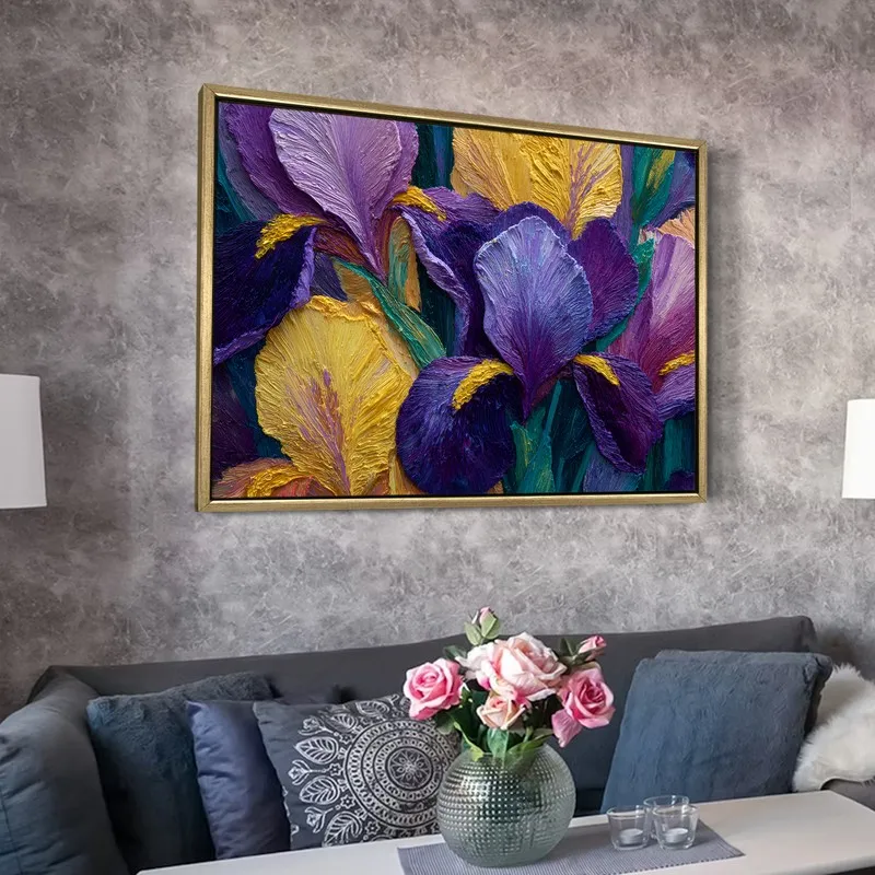Royal Bloom Canvas Wall Painting With Frame media 6