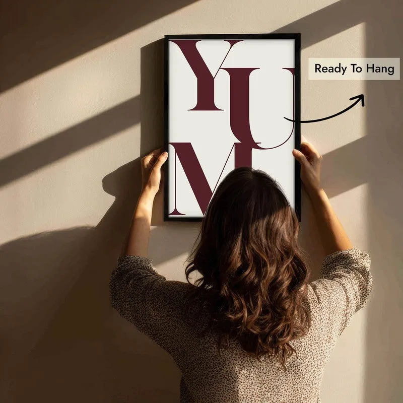 YUM Font Archival Canvas Wall Art - Black media 6