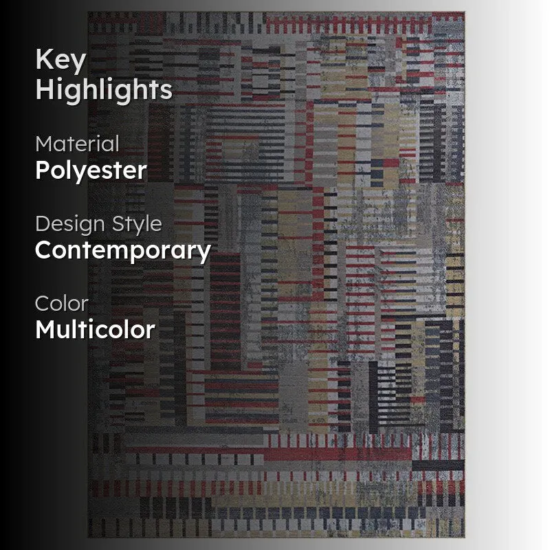 Product highlight image of the multicolour abstract carpet