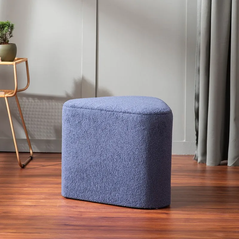 Plush Seat Pouffe (Blue) - Set Of Two media 3