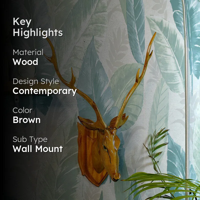 Antler Hue Wooden Wall Accent media 2