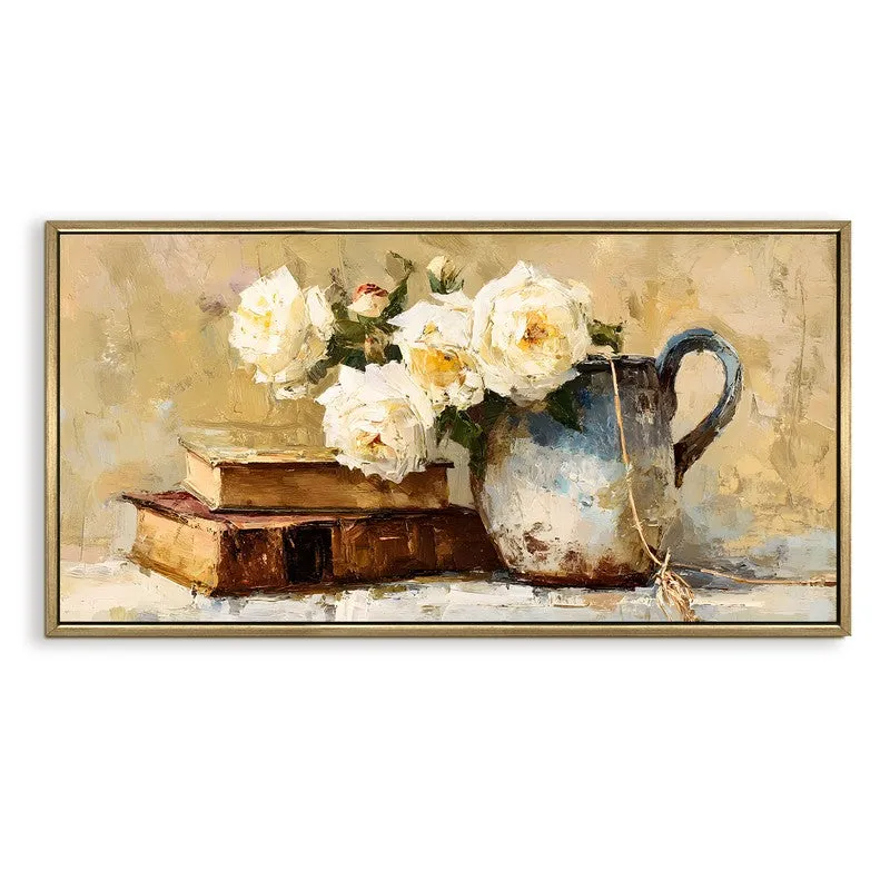 Calm Florals Canvas Wall Painting With Frame media 3