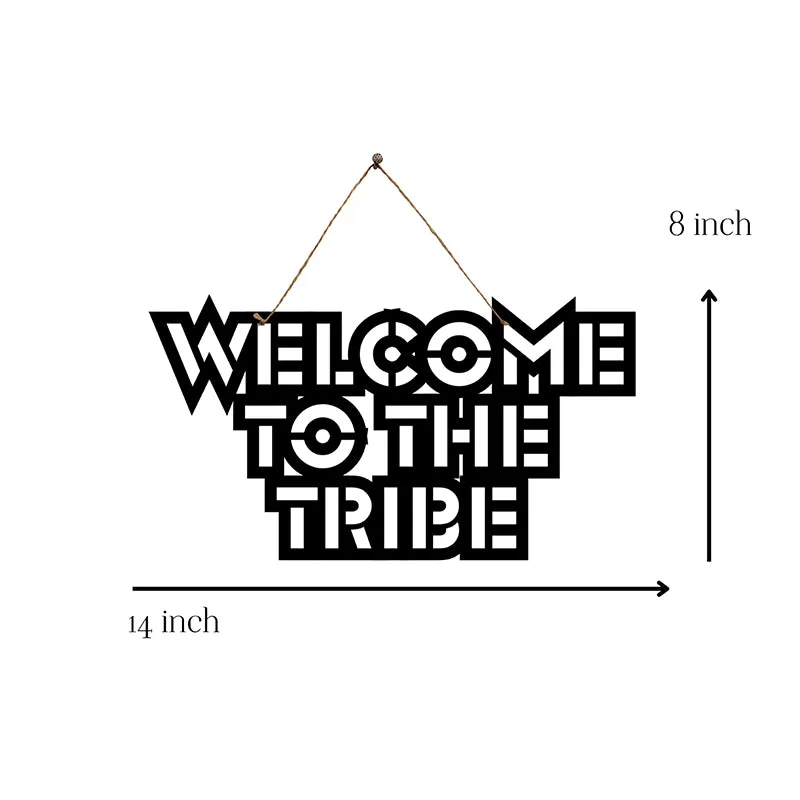 Welcome To Tribe Mild Steel Wall Accent media 5