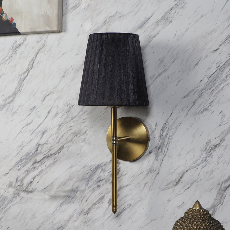 Enida Iron Wall Lamp with Fabric Shade media 3