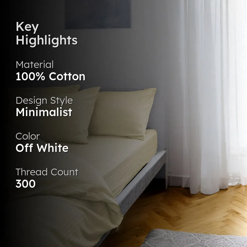 Stripe Charm Cotton Duvet Cover - Ivory media 2