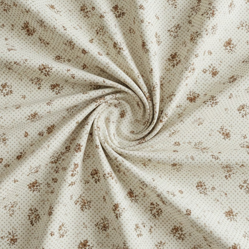 Dolores Floral Printed Cotton Bedsheet (Light Green) - 180 TC media 5