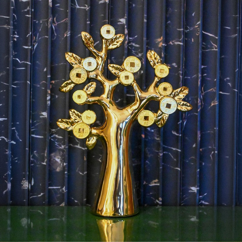 Golden Tree Decorative Showpiece media 3