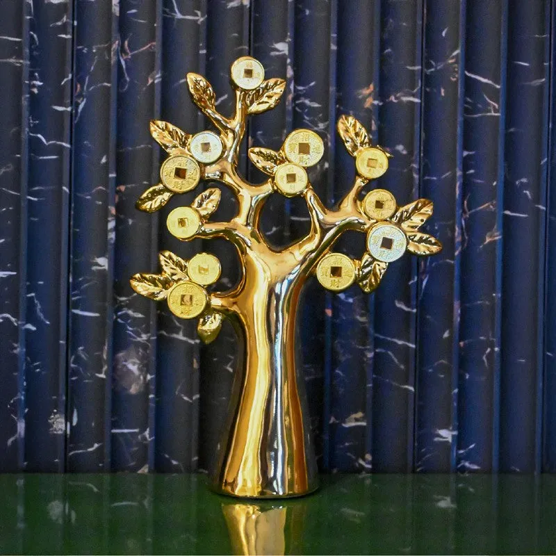 Golden Tree Decorative Showpiece media 3
