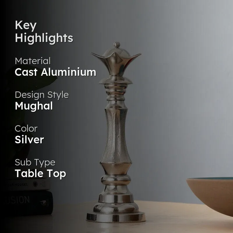 Elegant Queen Chess Piece - Silver media 2