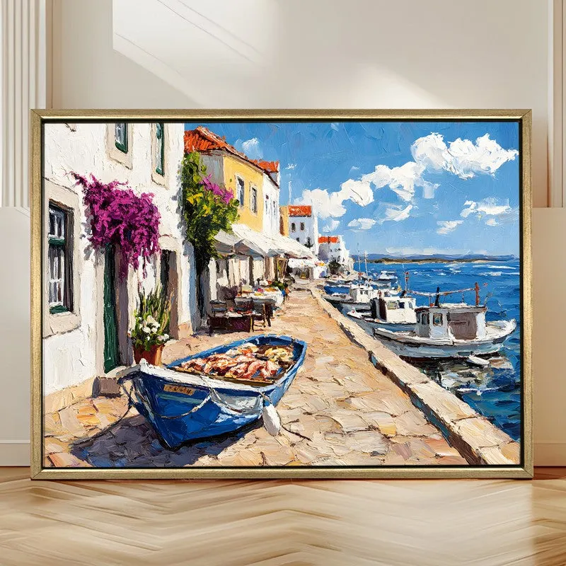 The Blue Dory Canvas Wall Painting With Frame media 4
