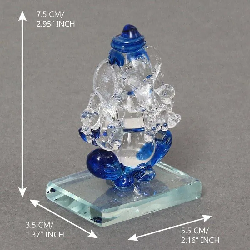 Crystal Ganesha Showpiece - Dark Blue media 4