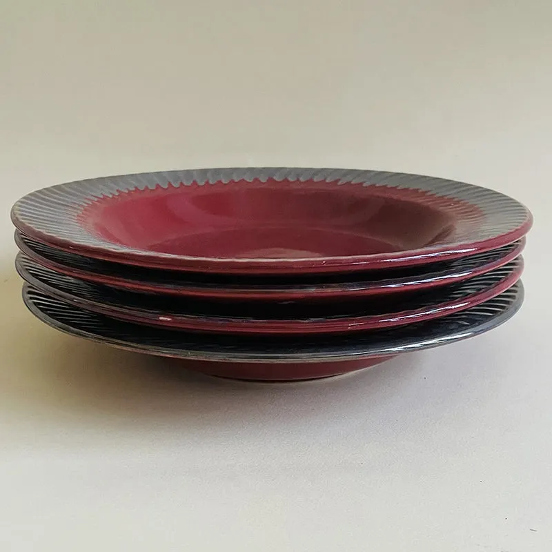 Raisel Ceramic Pasta Plate (Red) - Set Of Four media 4
