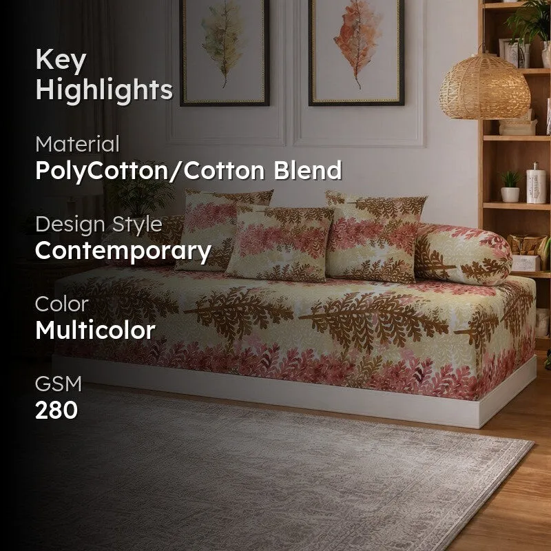 Coralyn Printed Diwan Set - Six Piece Set media 2