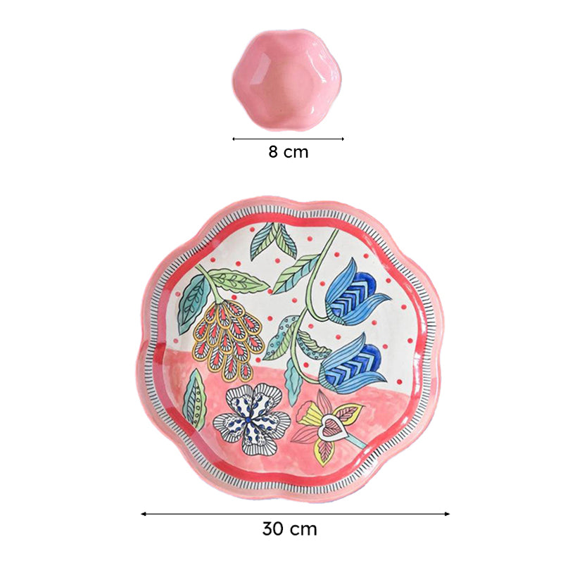 Parisian Garden Dreams Ceramic Platter - Two Piece Set media 6