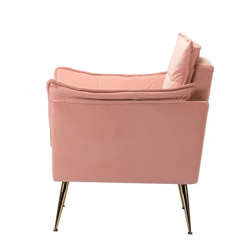 Contura Neem Wood Accent Chair - Pink media 5