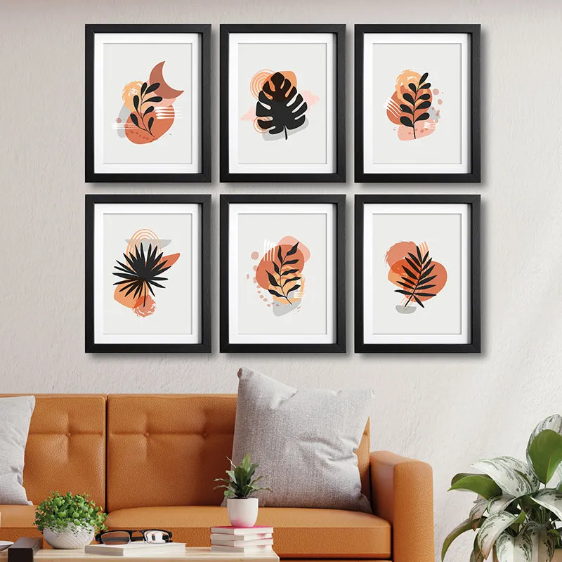 Silhouette Fronts Wall Art With Frame - Set Of Six media 1