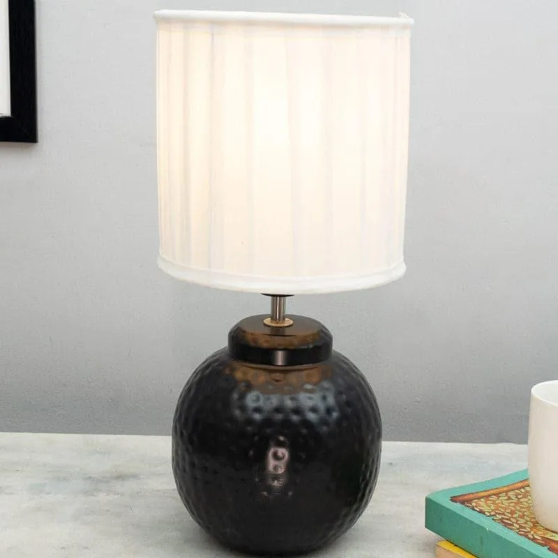 Marie Verda Fabric Table Lamp - White,Black media 3