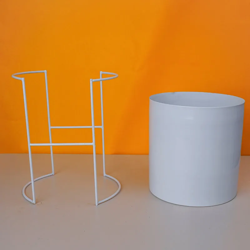 Plantrix Metal Planter With Stand - White media 5