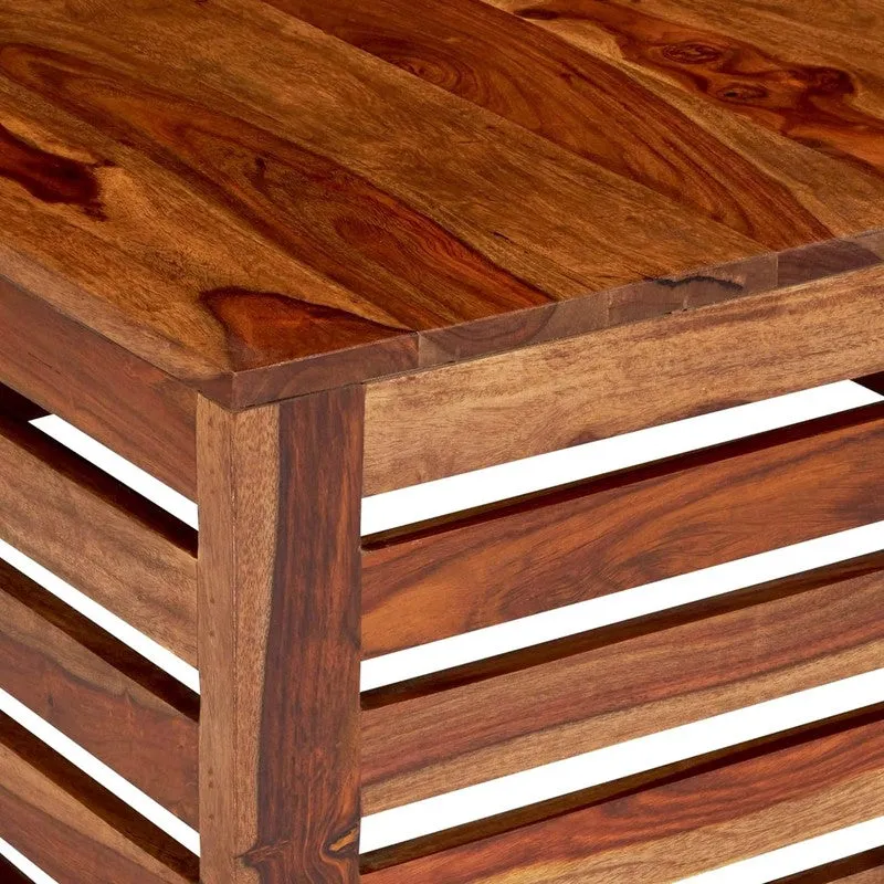 Qervon Sheesham Wooden Center Table - Brown media 7