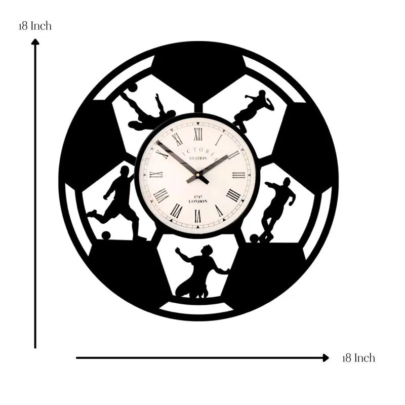 Goalex Steel Analog Wall Clock - Black media 7
