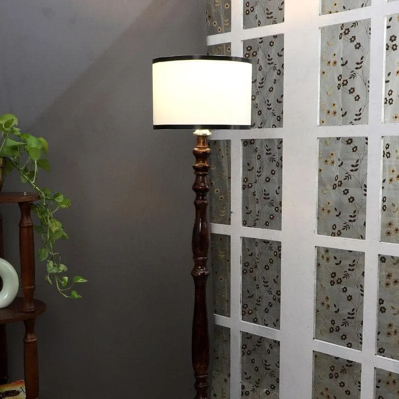 Natura Jome Floor Lamp - White & Black media 1