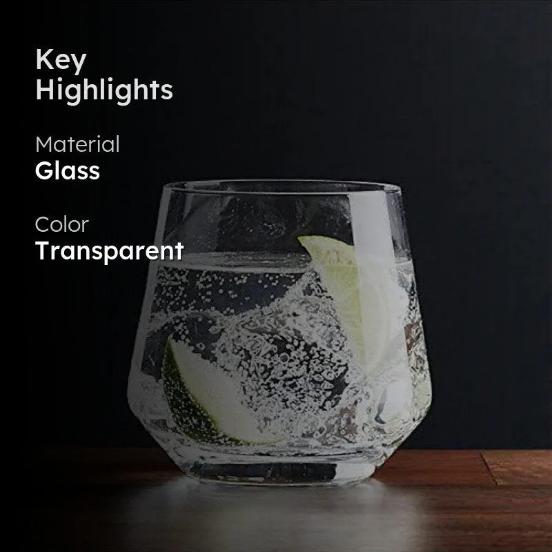 Clear glass Argyll tumbler shown with material and transparency details.