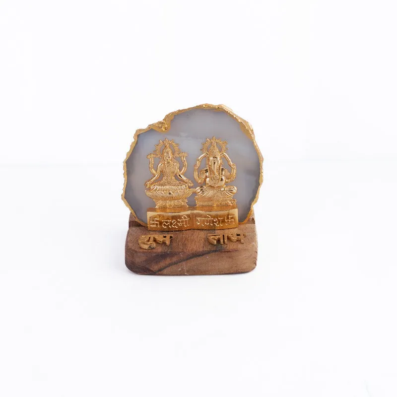 Divine Laxmi Ganesha Agate Festive Gift Box - White media 5