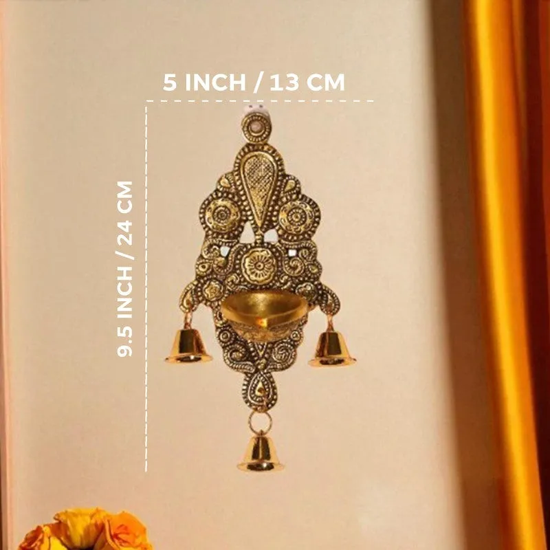 Lunara Heritage Brass Bell Glow Diyas media 8