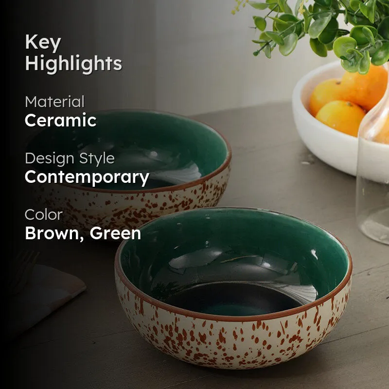 Cinnamon Swirls Ceramic Serving Bowl (1000mL)- Set Of Two media 2