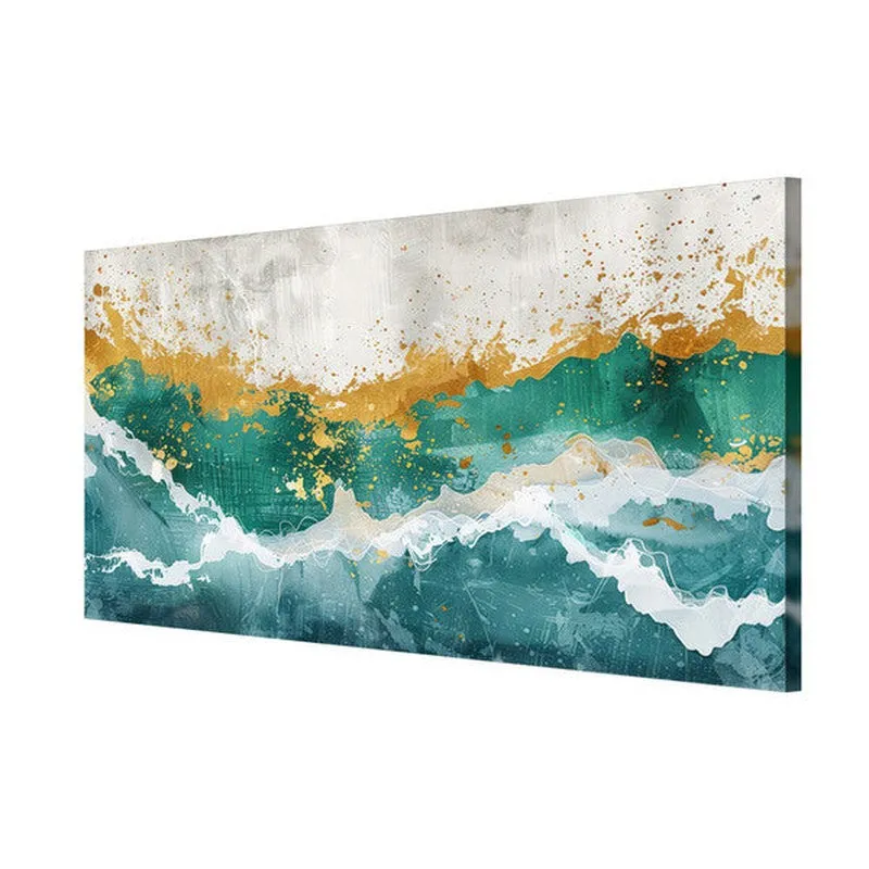 Sea Breeze Emerald Wall Painting media 5