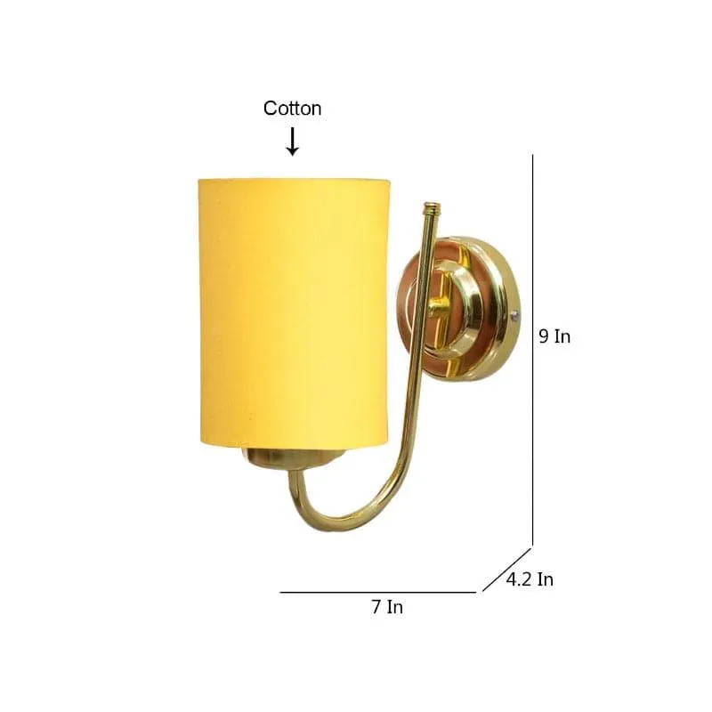 Galora Hepa Fabric & Metal Wall Lamp - Yellow media 5