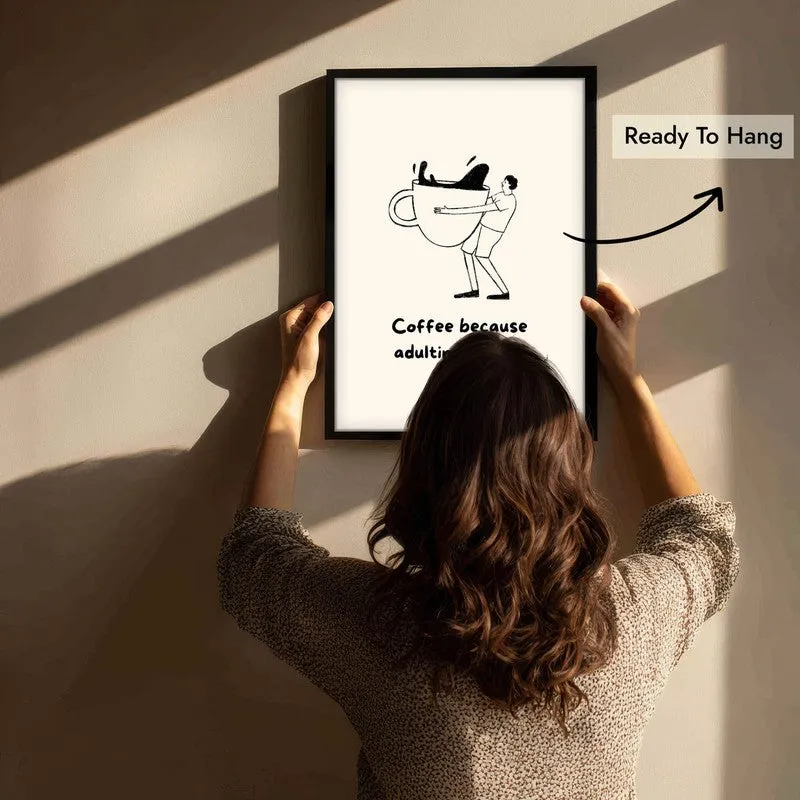 Bold Brew Archival Canvas Wall Art - Black media 6