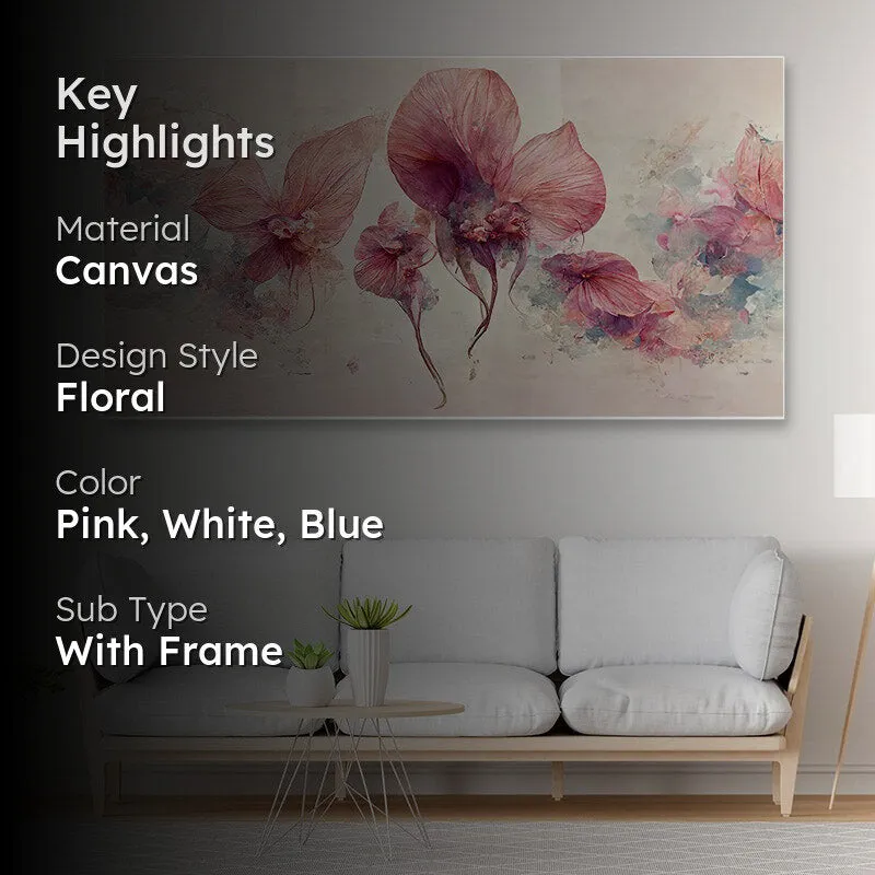 Orchid Chroma Floral Canvas Wall Painting media 2