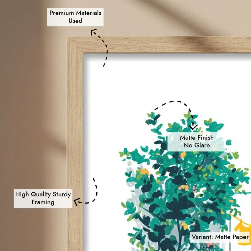 Outdoor Living Canvas Wall Painting - Brown Frame media 7