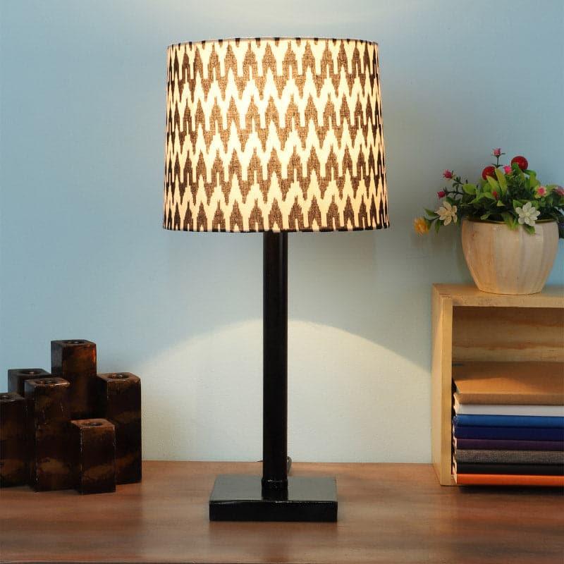 Chevronic Monroe Fabric Table Lamp - Black,White