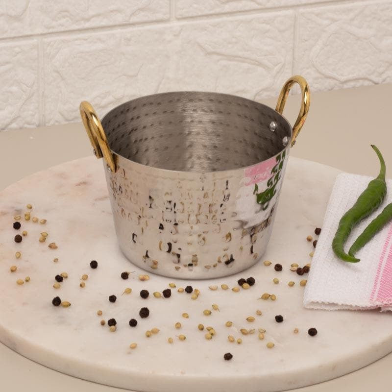 Vintage Charm Hammered Tapered Serving Pot - 950 ML media 4