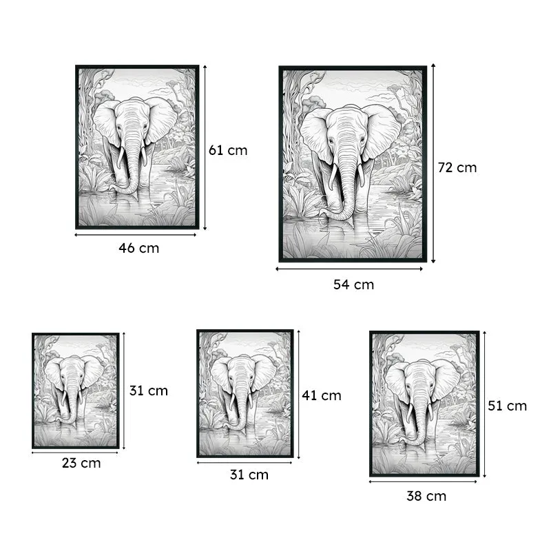 Jumbo Sketch Canvas Wall Art media 9