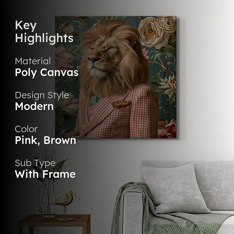 Lion Heart In Suit Wall Painting media 2
