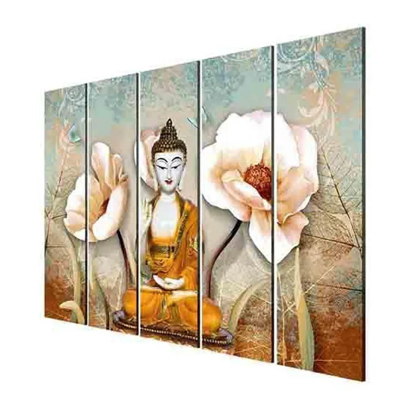 Lord Buddha Wall Art - Five Piece Set media 6