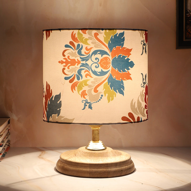 Nordlys Pebble Printed Mango Wood Table Lamp - Multicolor
