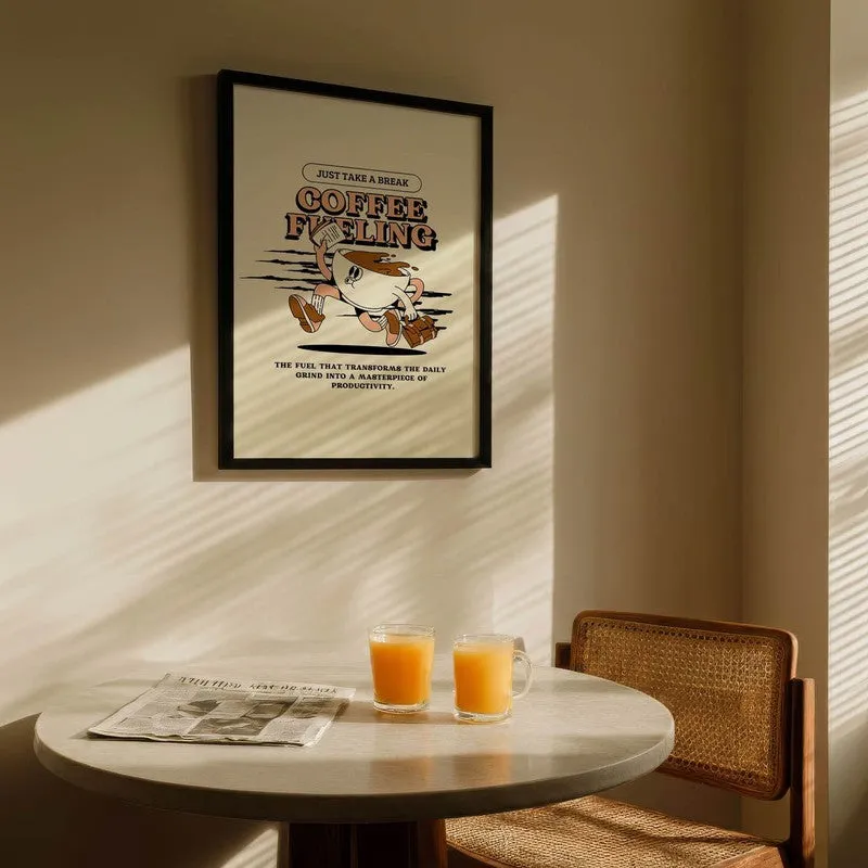 CoffeeRun Archival Canvas Wall Art - Black media 5