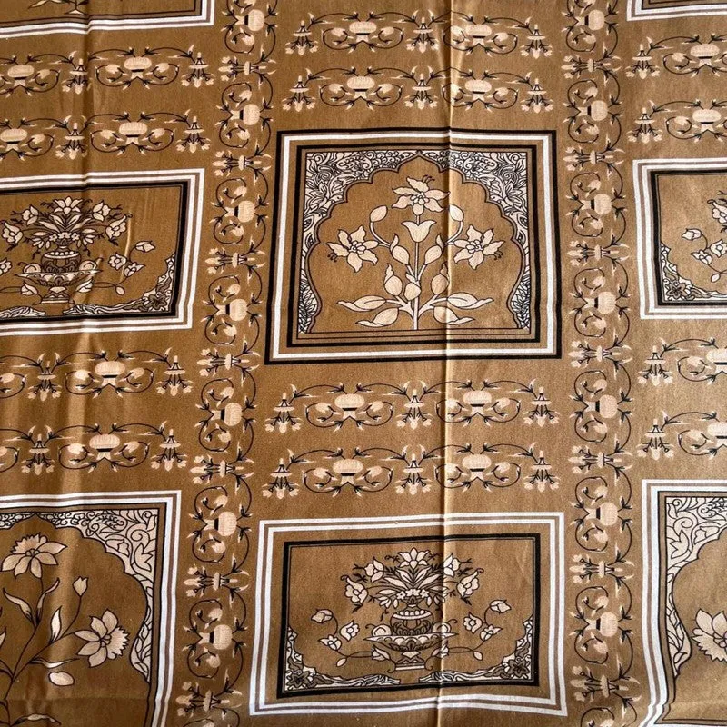 Kalaash Cotton Bedsheets (Beige) - 400 TC media 7