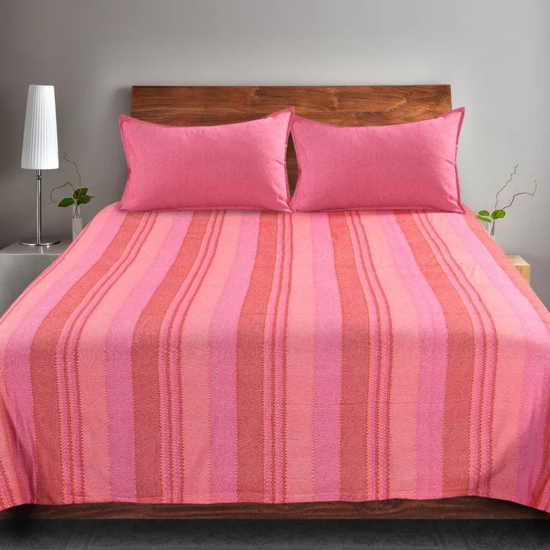 Parallel Peace Cotton Bedsheet (Pink) - 220 TC media 3