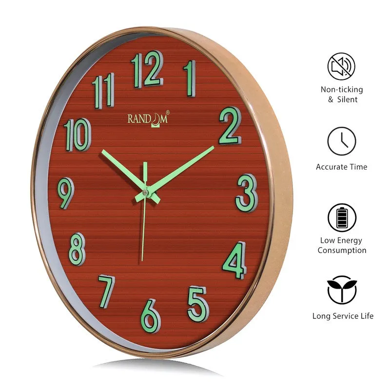Elvric Round Modern Plastic Wall Clock - Red media 7