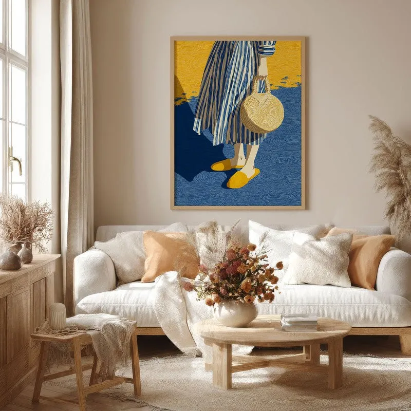 Quiet Couture Canvas Wall Painting - Brown Frame media 4