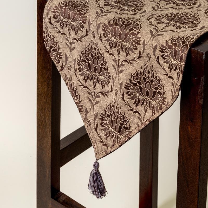Pierre Paisley Jacquard Table Runner- Brown media 3