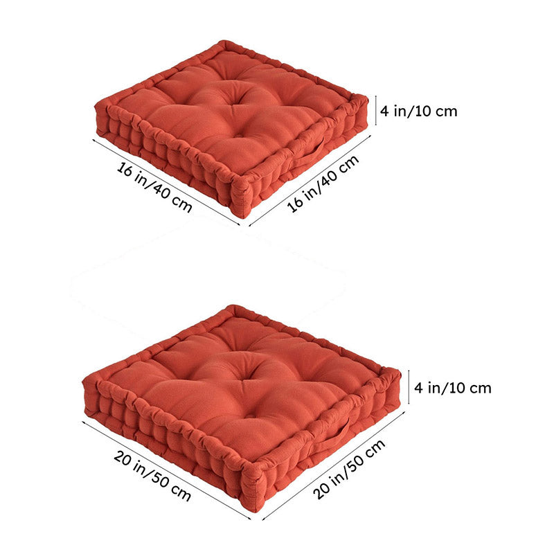 Marlon Floor Cushion (Terracotta Brown) - Set Of Four media 12